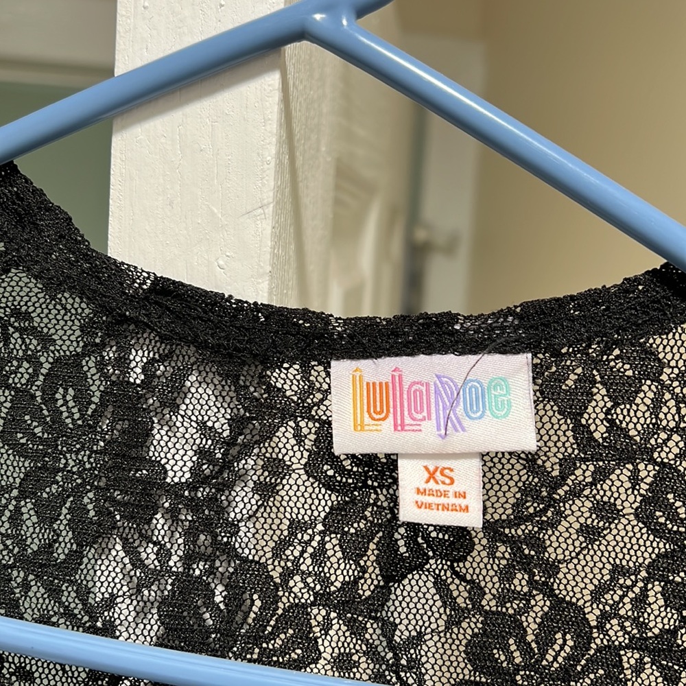 Beautiful black lace joy long vest like new - Picture 2 of 4